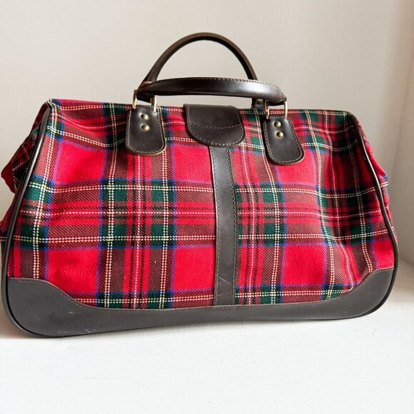 Vintage 1960s Yoshida Porter Tokyo Red Plaid Doctor's Bag - Picture 2 of 13